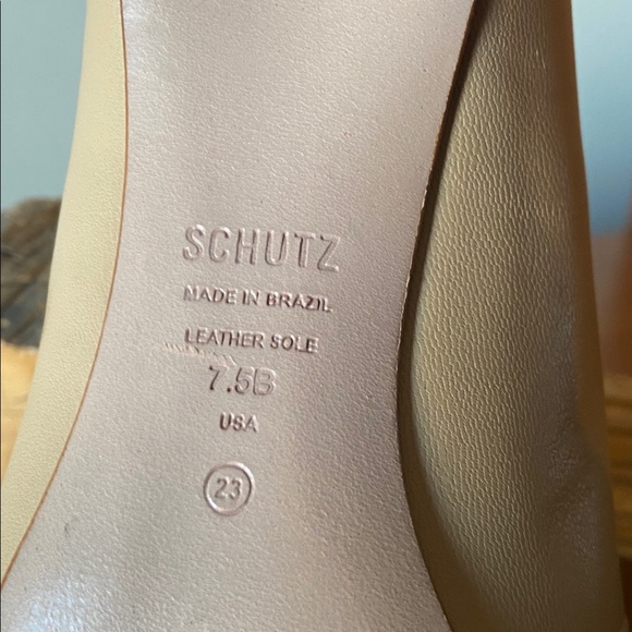 Schutz Lou High Stiletto Light Beige Pump - Picture 8 of 8